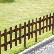 防腐木小木栅栏围栏户外庭院，碳化实木花园，花坛草坪护栏插地篱笆