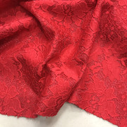 中国风秋冬高档经典大红色，复合蕾丝面料，旗袍礼服棉衣喜服新娘服