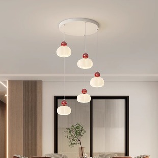 创意木棉花床头灯客厅餐桌过道阳台吊灯奶油风法式卧室餐厅吊线灯