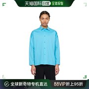 香港直邮潮奢hommeplisseisseymiyake男士蓝色，蝙蝠袖衬衫h
