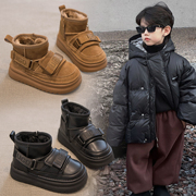 儿童雪地靴2023冬季男童鞋大棉鞋，加厚男孩加绒鞋女童鞋子宝宝