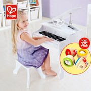 hape30键儿童电子钢琴可弹奏2岁3岁宝宝玩具，音乐女孩益智早教木质