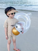 2023男童宝宝帅气连体式可爱度假鲨鱼造型，泳衣温泉游泳泳衣套装