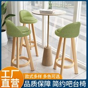 吧台椅现代简约高脚凳子，家用吧台凳，商用前台收银台椅子靠背轻奢椅