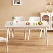 法式奶油风餐桌简约现代小户型，家用长方形吃饭桌子白色餐桌椅组合