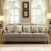 美式复古实木双人沙发三人位沙发，椅法式橡木，茶几客厅家具高端定制