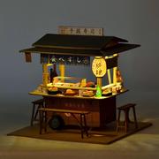 创意diy小屋日式手握寿司店，木质手工拼装桌面diy摆件材料送礼物女