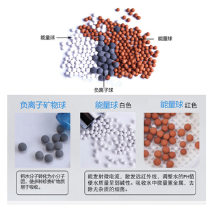 净水过滤除氯矿物质能量球麦饭石托玛琳石负离子石 手持花洒配件