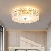 轻奢法式温馨卧室灯吸顶灯，简约水晶房间后现代，玻璃2023年灯具