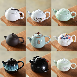 紫砂西施壶企鹅茶壶开片可养单壶家用陶瓷，功夫茶具简约套装泡茶器