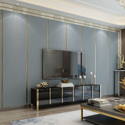 素色影视5d电视背景墙纸，现代简约鹿皮，绒壁纸沙发床头条纹客厅2022