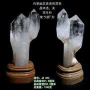 高档东海天然白水晶(白水晶，)柱原石居家办公玄关，摆件高品质六棱柱消磁石保