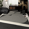 现代简约地毯客厅黑色沙发茶几毯轻奢高级感大面积卧室床边毯地垫