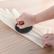 日本丁腈橡胶手套洗碗家务，清洁家用厨房耐磨防水耐用白色塑胶手套