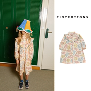  西班牙Tinycottons 23aw 秋冬女童花边领俏皮甜美连衣裙子