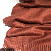  秋冬 加厚纯色100%山羊绒围巾 水波纹流苏纯色长款两用韩版