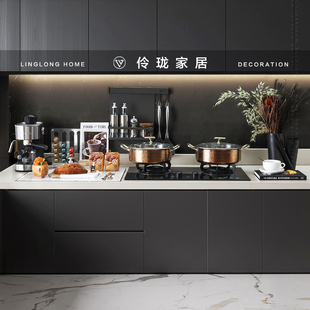 美式高端样板间厨房咖啡主题饰品组合摆件咖啡店咖啡机研磨器用品