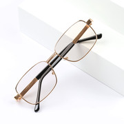 水晶眼镜男士款石头太阳镜，复古平光养目镜水晶浅茶平光眼镜