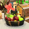 水果篮子编织手提篮篮子方形，水果篮藤编水果篮水果包装篮