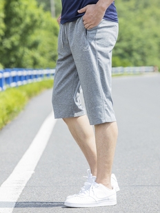 奥米达夏季薄款男式运动裤，七分裤纯棉短裤休闲裤，宽松大码中裤直筒