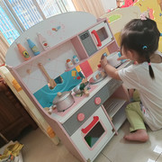 儿童木质简约做饭煮饭厨具灶台组合套装木制过家家厨房玩具