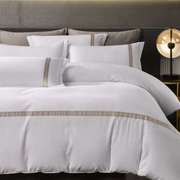 厂促新宾馆床上用品四件套带被芯枕芯，白色酒店专用被子被褥全套品