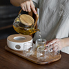 日式创意相思木整套玻璃茶具套装，家用耐高温过滤花茶泡茶壶煮茶壶
