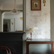 虫工新作英法式复古混搭 英国进口郁金香金银花餐厅客厅墙纸