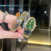 轻奢小众高级感女神腕表，手镯式蛇形手表，女士个性时尚设计感时装表