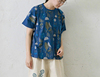 棉春夏季出口日本单北欧(单北欧)花朵刺绣蝙蝠t恤女款