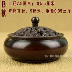 铜香炉 黄铜盘香炉小号仿古做旧塔香炉居室香炉净化空气用炉