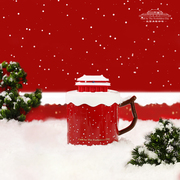 故宫角楼咖啡紫禁城雪慕热温变色马克杯，办公家用创意水杯新年礼物