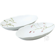 日本进口NARUMI鸣海大碗钵盘2个套装陶瓷器厨房餐具用品