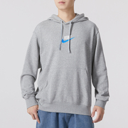 男子灰色连帽卫衣Nike耐克秋装套头衫2024运动服FB7789-063