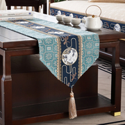 新中式桌旗古典禅意防滑茶席垫布高档茶几桌布餐桌布艺长条装饰布