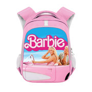 2023粉色芭比女孩书包barbie涤纶，反光条双肩，包大容量学生背包