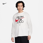 Nike耐克男长袖篮球T恤春季宽松纯棉休闲运动柔软FQ4921