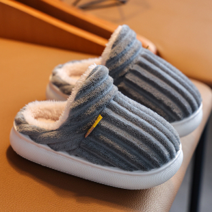 儿童棉拖鞋男女童秋冬季卡通室内毛绒，婴幼儿包跟家居宝宝亲子棉鞋