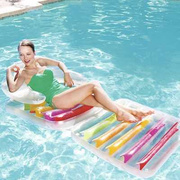单双人(单双人)充气浮床，成人多人水上浮排遮阳漂浮气垫网布休闲椅游泳圈