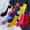 袜子女韩版彩色堆堆袜四季学院风潮流中筒女袜个性原宿长筒袜