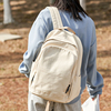 帆布双肩包女款大容量高中生，书包2024年大学生旅行背包电脑包