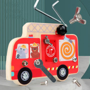 螺母拆装工具组合多功能幼儿童，消防车拧螺丝，拼装益智玩具耐磨耐摔