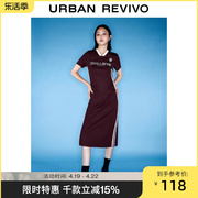 ur秋季女装美式复古纯欲辣妹，风印花宝藏连衣裙uwv730019