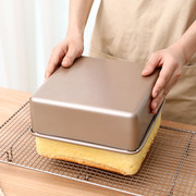 不沾古早烤盘正方形蛋糕卷月饼烘焙模具加深不粘面包饼干烤箱家用
