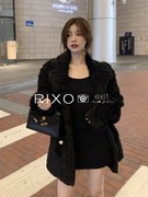 rixoexit法式小香风羊羔，毛外套(毛外套)女高级感轻奢冬季宽松上衣潮