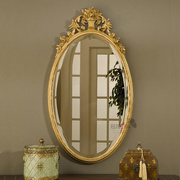 欧式复古雕花化妆镜挂墙卧室，家用梳妆台法式梳妆镜子台式桌面定制