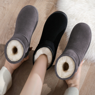 雪地靴女2023年冬季皮毛一体加绒加厚保暖雪地棉鞋短靴子