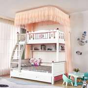 导轨蚊帐子母床双层床家用儿童一体高低上下铺1.2米1.5米衣柜梯形