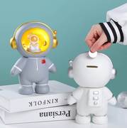 可爱太空人宇航员小夜灯，树脂摆件创意，送儿童生日礼物储蓄罐存钱罐