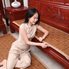 新中式红木沙发垫夏季凉席坐垫，实木椅子垫加厚防滑藤席沙发垫定制